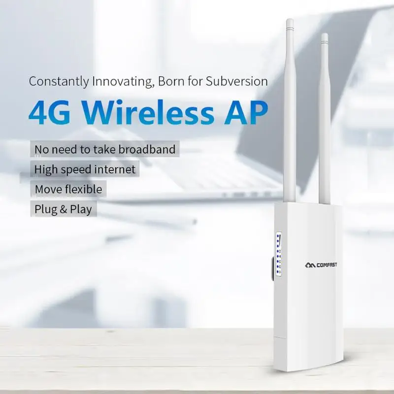Comfast CF-E5 High Speed Outdoor 2.4G LTE Wireless AP Wifi Router plug and play 4G SIM card Portable Wireless Router WiFi Router Comfast CF-E5 High Speed Outdoor 2.4G LTE Wireless AP Wifi Router plug and play 4G SIM card Portable Wireless Router WiFi Router