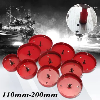 

1Pcs 110-200mm M42 HSS Hole Saw Cutter Drill Bit Bi Metal Tip Drill For Aluminum Iron Wood