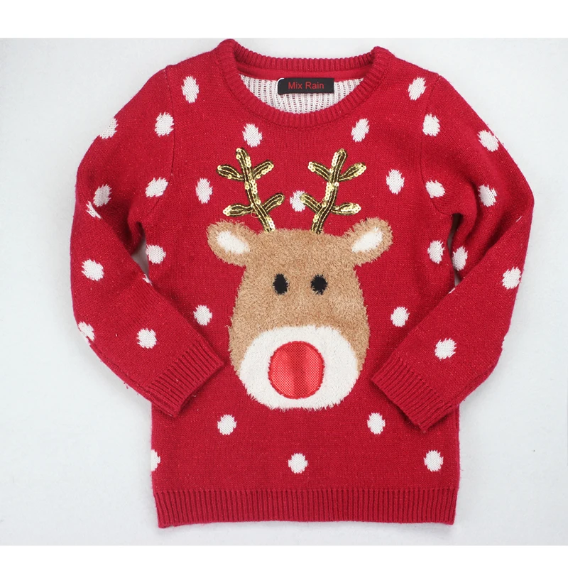 

2018 autumn new fashion girls sweaters kids fleece lined sweaters cartoon cute casual cotton girls sweater