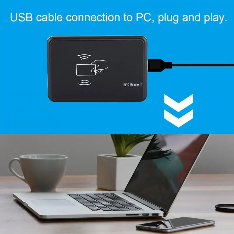 

125Khz USB RFID Reader Writer Contactless Proximity Sensor Smart ID Card Reader Charged With USB
