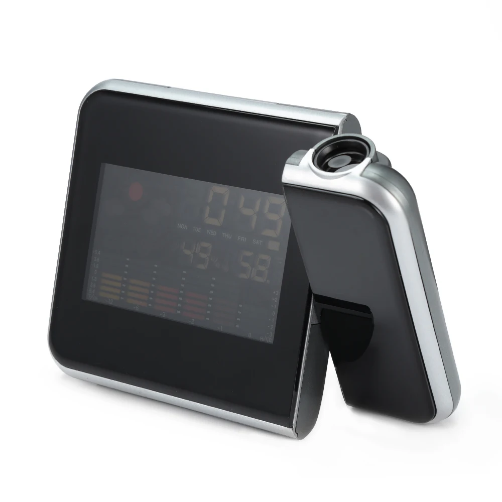Цифровой будильник проекционная метеостанция с термометром и гигрометром влажности/прикроватные часы для проектора