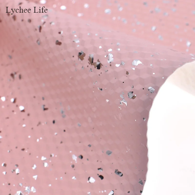 Lychee Life A4 блестящая синтетическая искусственная кожа ткань для шитья аксессуаров