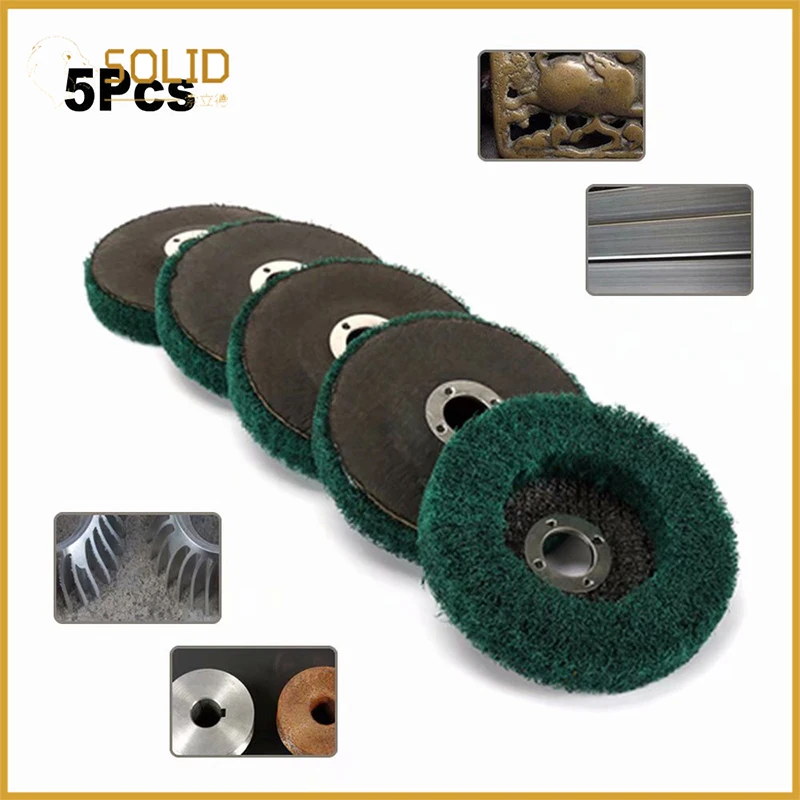 4 inch Nylon Fiber Flap Wheel Disc Abrasive Polishing Buffing Pad for