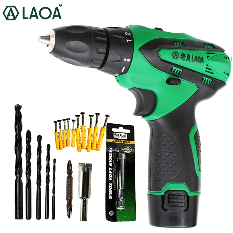 

12V Li-Ion Battery industrial Electric Drill Speed Change / LED Light / Adjustable Clamp Electric Drill Mini Drill