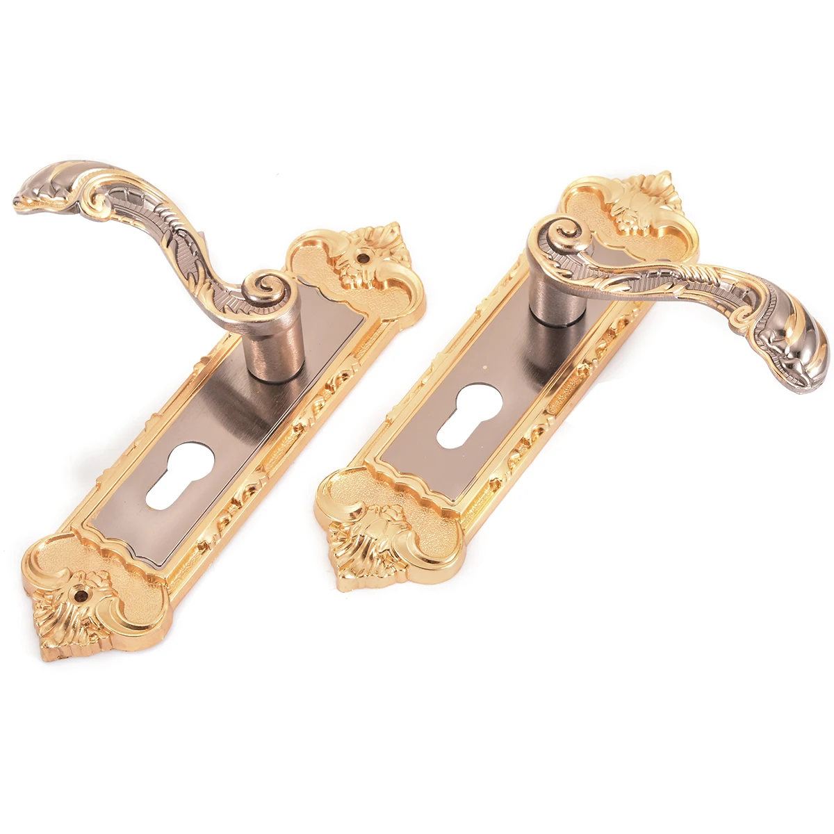 2pcs Mayitr Vintage Door Lock Retro Bedroom Door Handle Locks Interior