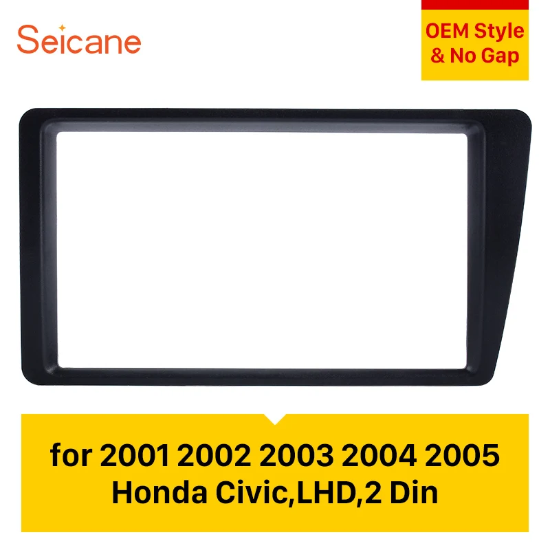 Клиренс Seicane 178*102 мм 2Din автомобильный Радио Fascia GPS рамка для Honda Civic LHD 2001 2002 2003 2004 2005