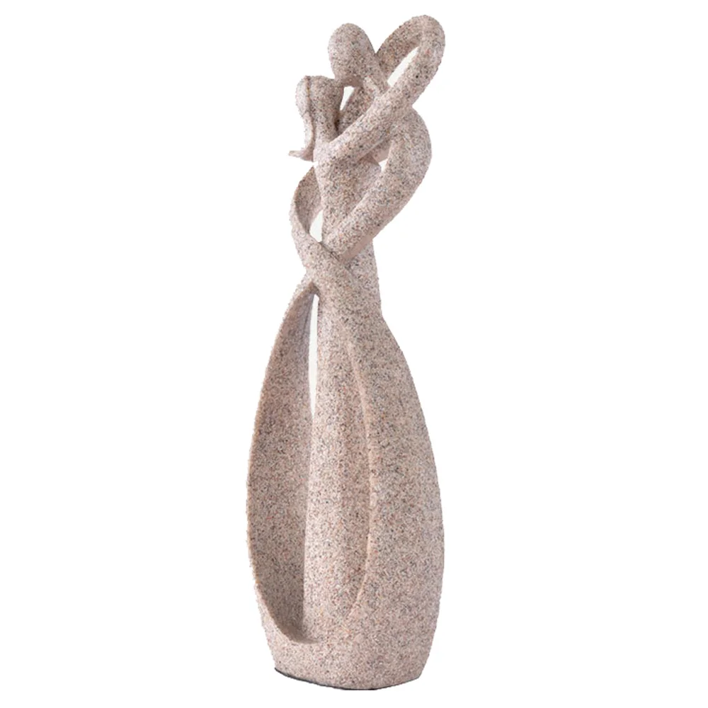 

1pcs creative lover kiss statue Sandstone Ornament Abstract Character Craft Creative Office Home Decor office decoration Gift