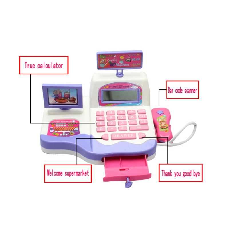 Cash Register Toy Supermarket Toy Display and Scanning Function Kid Early Education YJS Dropship Cash Register Toy Supermarket Toy Display and Scanning Function Kid Early Education YJS Dropship