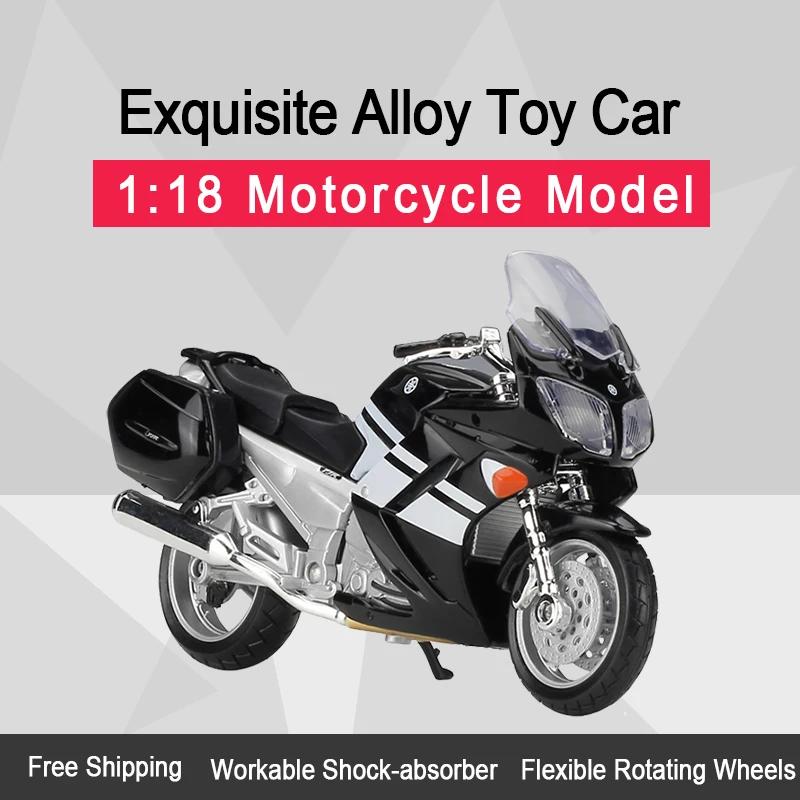 

MAISTO 1:18 YAMMAHA FJR1 300 Alloy Diecast Motorcycle Model Workable Shork-Absorber Toy For Children Gifts Toy Collection