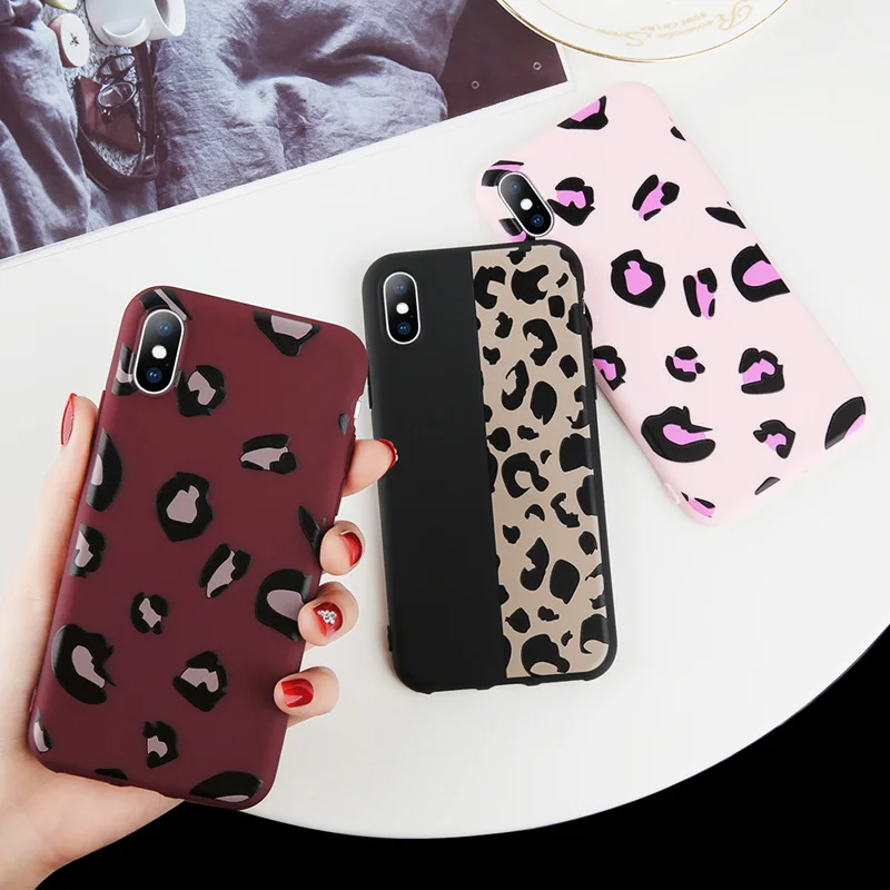 

Ottwn For iPhone X Case Leopard Print Pattern For iPhone XR XS Max 6 6s 7 8 Plus 5 5s SE Silicone Phone Case Soft TPU Back Cover