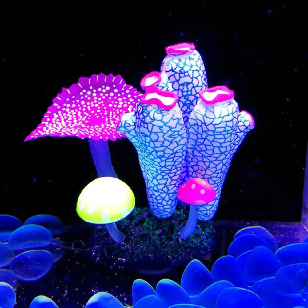 aquarium ornaments beautiful fluorescent sea squirt emulation