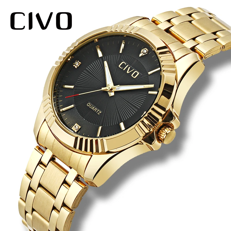 

CIVO Luxury Waterproof Quartz Mens Watches Wrist Watch Simple Design Analogue Watches Clock Relogio Masculino Virga Horlogo