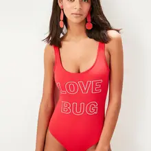 Купальники Trendyol Red The Tagline TBESS19WV0021