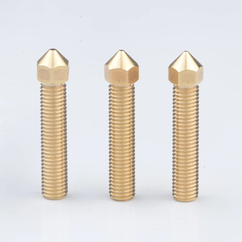 

5pcs/lot 3D printer parts M7 thread lengthen nozzle MK10 brass long copper mouth 1.75mm filament 0.4 0.5 0.8 1.1 1.3mm nozzles