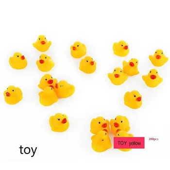 

AC0200017 200 Pcs/lot Kawaii Floating Squeaky Rubber Ducks Kids Bath Toys Swimming Pool Fun Recommend Hot baby duck LZ