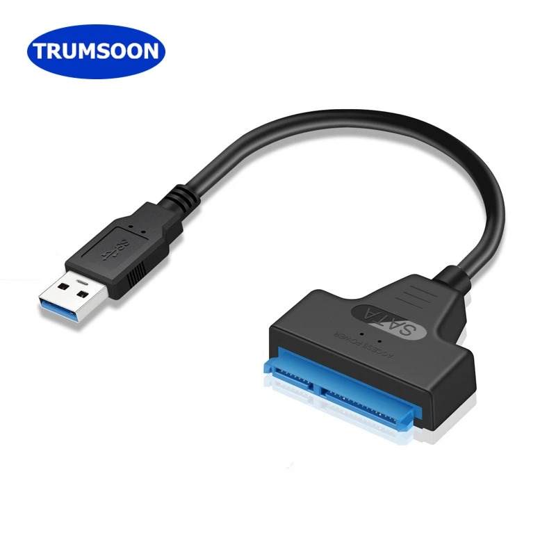 

TRUMSOON USB3.0 SATA III Cable SATA to USB Adapter Up to 6 Gbps Support 2.5" External SSD HDD Hard Drive 22 Pin Sata III