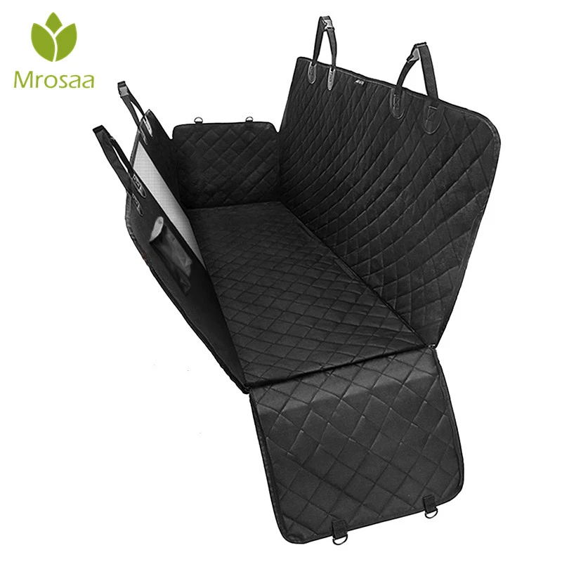 pet carriers oxford fabric paw pattern car pet seat cover dog car back seat carrier waterproof pet mat hammock cushion protector