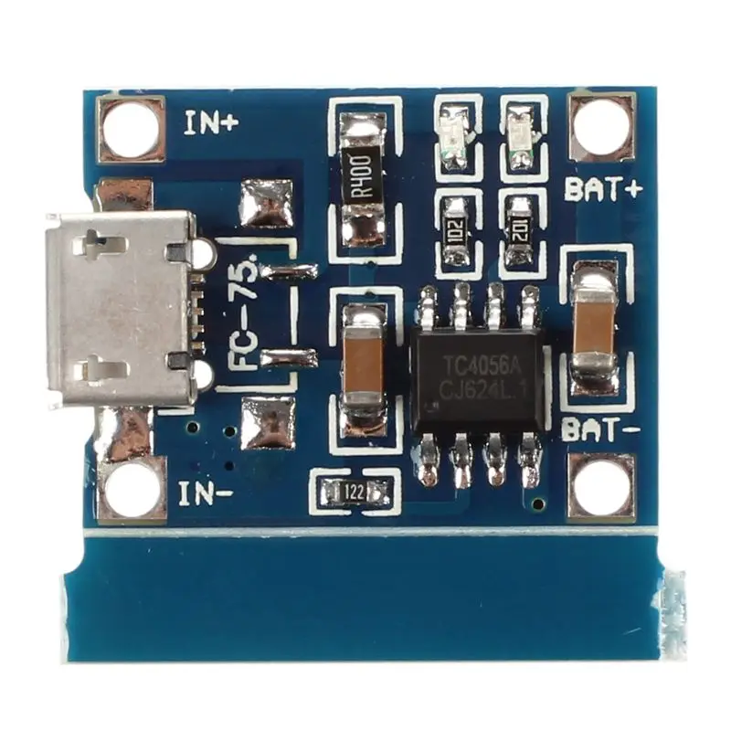 Micro-USB 1A Li-Ion 18650 Lithium Battery Charger Charging TP4056 Module Board