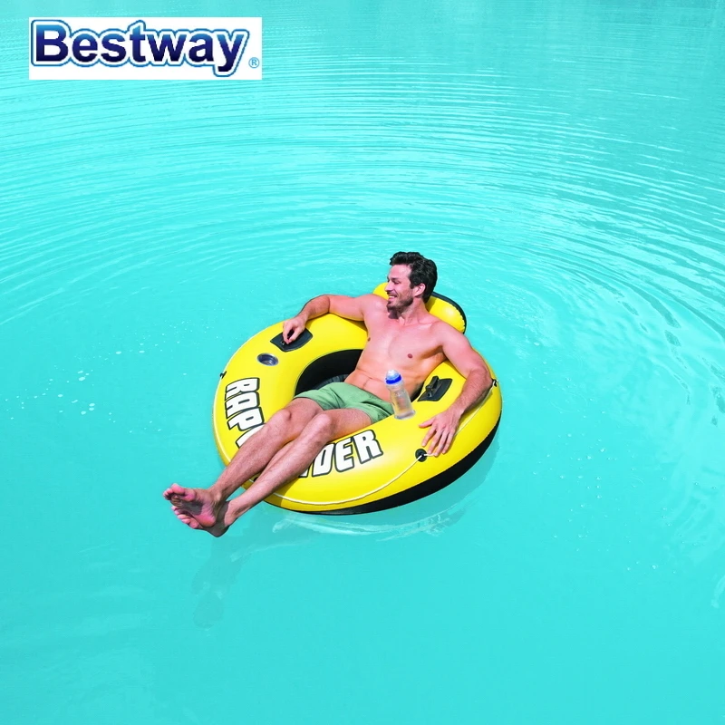 М 1,35 Bestway Dia 5" /43116 м Rapid Rider Float Island для Singl нагрузки 90 кг с прохладной сетки днища Здравствуйте-duty-handle и 2 чашки Держатели