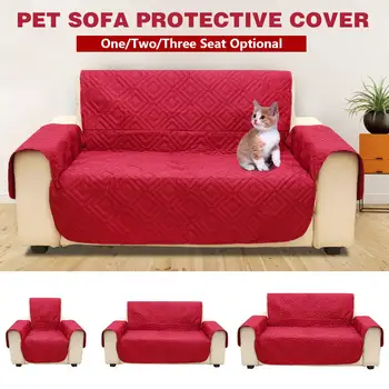 

Red 1/2/3 Seat Pet Sofa Cover Couch Protector Cover Removable Waterproof Anti-slip Dog Cat Sofa Mat