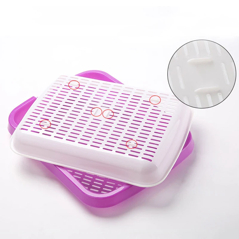 Double Layer Seed Germination Tray Hydroponics Seedling Tray Sprout Plate Hydroponics System Nursery Pot Pink/Purple/Green Tray