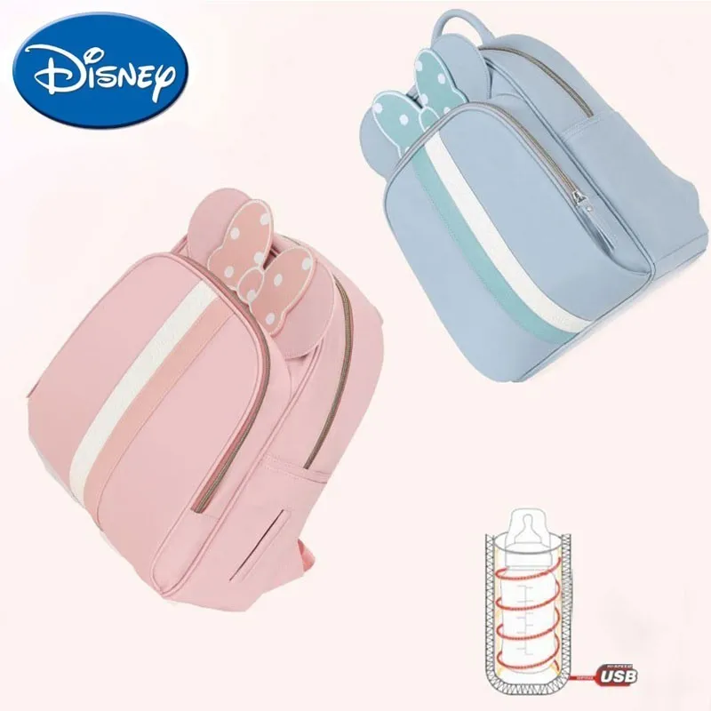 Дисней Детские Пеленки сумки USB Отопление мульти-функциональная сумка для беременных большая емкость путешествия рюкзак для кормящих мам