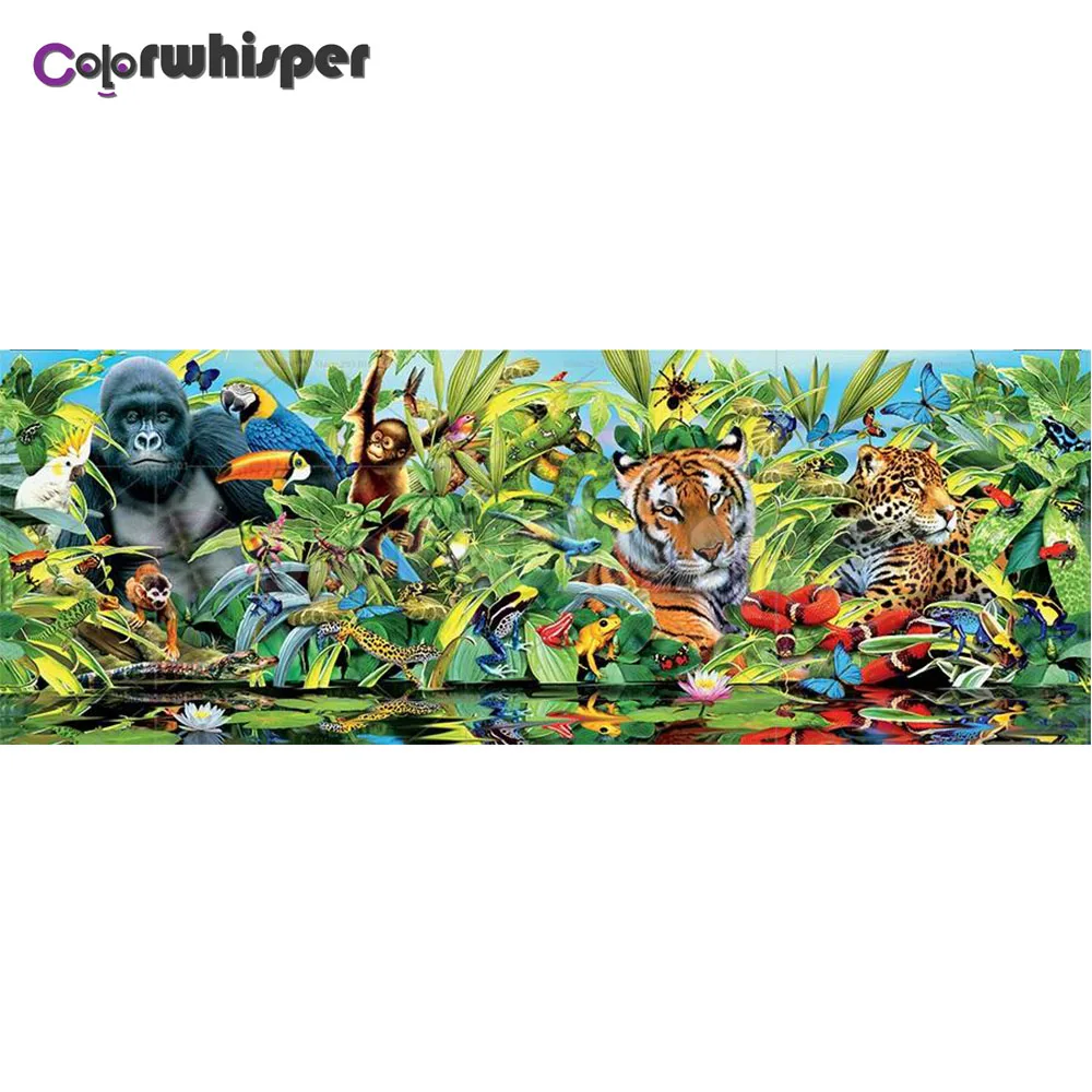 

Daimond Painting Full Square/ Round Drill Forest Animal World Tiger Scenery Diamond Painting Rhinestone Cross Stitch Mosaic Z109