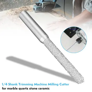 

1/4inch Shank Trimming Machine Milling Cutter Router Bits For Stone Marble Cutting Machine Tools & Accessories Total Length 61mm