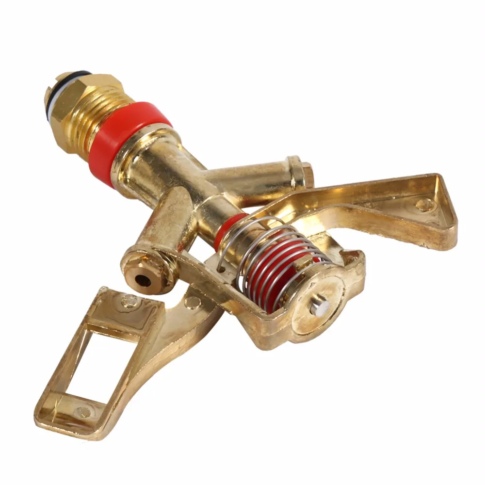 1/2in Brass Rocker Arm Water Sprinkler 360 Degree Automatic Mist Spray Nozzle Garden Lawn Irrigation Watering Sprinkler garden sprinkler,irrigation sprinklers,garden irrigation nozzle,garden sprayer nozzles