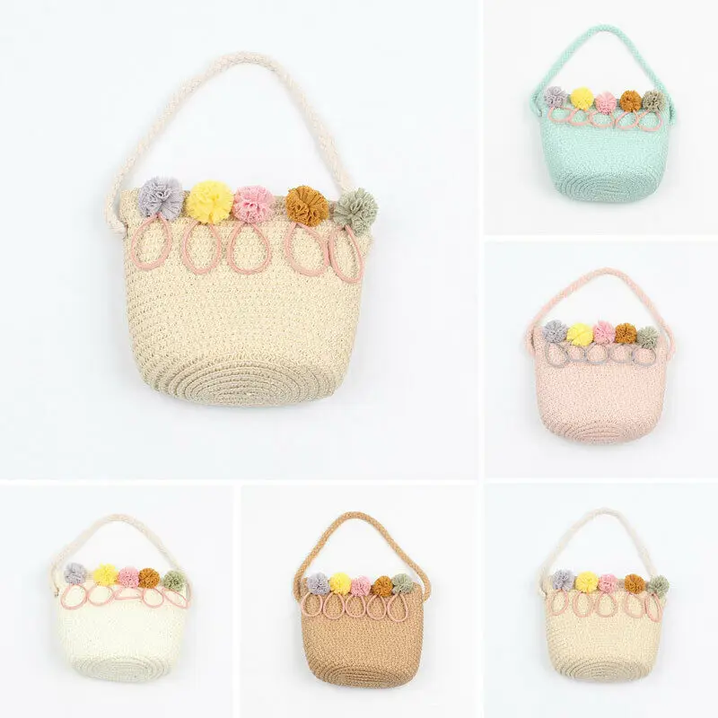 

2019 The Newest Fashion Straw Suit More Clothing Women Girls Rattan Straw Bag Woven Round Handbag Crossbody Beach Summer Bags