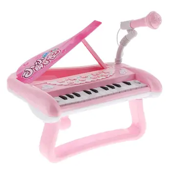 

Electric Organ Piano Microphone Adjustable Volume Musical Instrument Early Learning Educational Toys for Children Toddler Kids