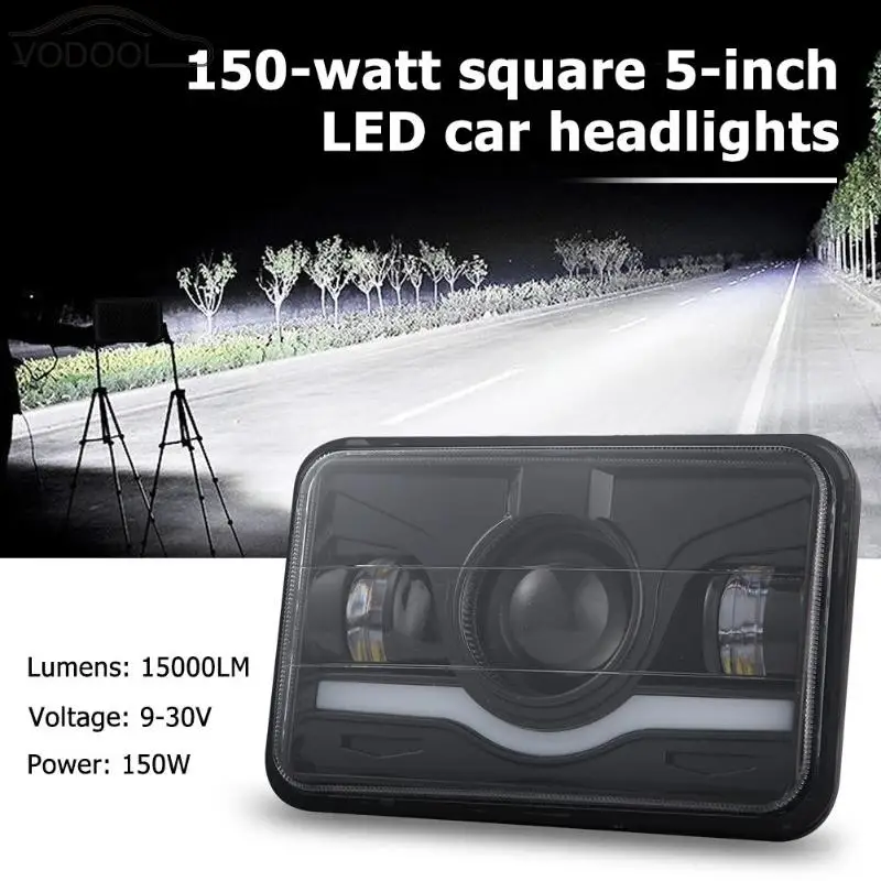 Авто h4 светодиодный фары лампы 150W/300 Вт квадратный ламп (Подол короче спереди и