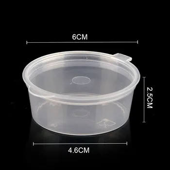 10pcs Leakproof Disposable Plastic Sauce Pot Tomato Sauce Spices Storage Container Box With Lids for