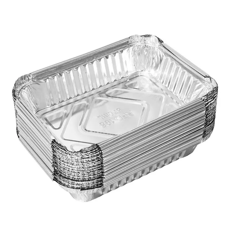 30pcs/lot 570ml Disposable BBQ Drip Pan Tray Aluminum Foil Tin Liners