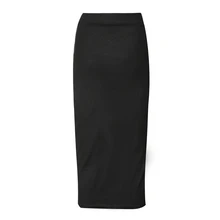 Леди сексуальная узкая с завышенной талией Bodycon лето тонкий карандаш однотонный, стрейч юбка