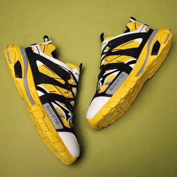 

2019 Fashion Male Running Shoes Sneakers Trend Men Walking Sports shoes Thick Sole Breathable Air Mesh Outdoor Jogging Athletic