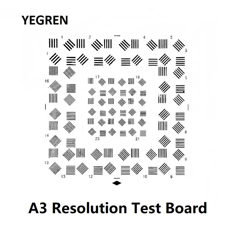 

Optical Resolving Power Test Target Board Lens USAF Positive Negative Diameter 25mm 12.5-50 lp/mm for Microscope Lens Instrument