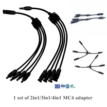 Соединитель подключения женский мужской Солнечный инструмент Y Тип с проводным кабелем Солнечный Кабель MC4 параллельная ветка Соединительная ветка панель