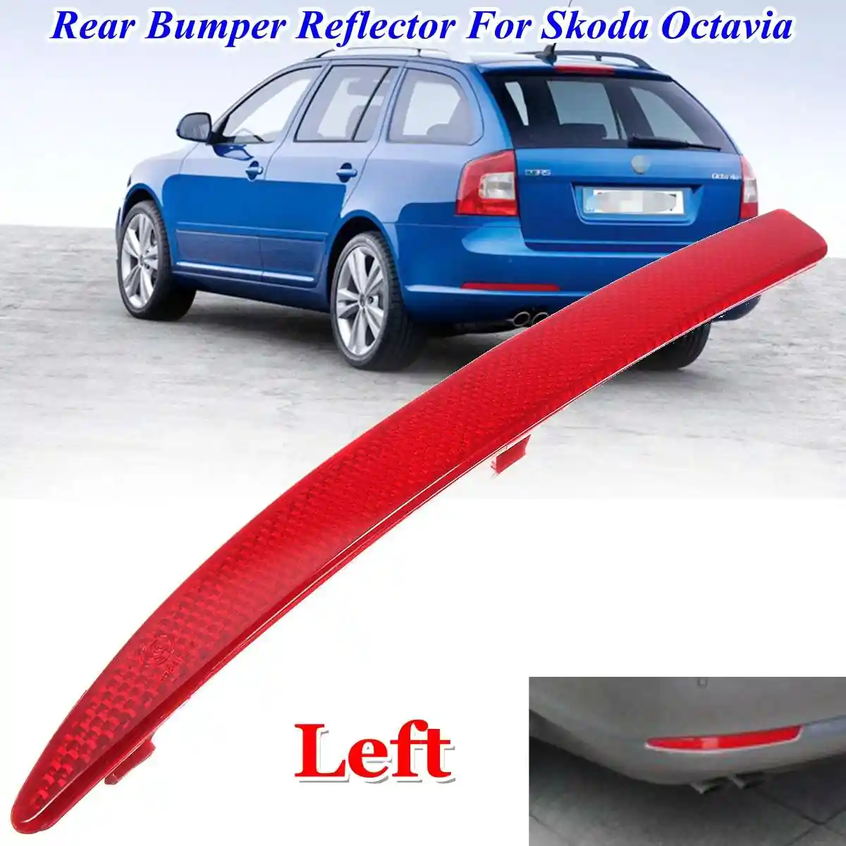 Shangjunol Replacement for Skoda Octavia 2010-2014 Rear Bumper Right Reflector 1Z0945106A Car Exterior Accessories Shangjunol Replacement for Skoda Octavia 2010-2014 Rear Bumper Right Reflector 1Z0945106A Car Exterior Accessories