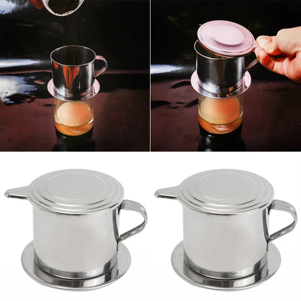 

1 pc Hot New 50 ml Vietnamese Coffee Filter Stainless Steel Maker Pot Infuse Cup Serving Delicious