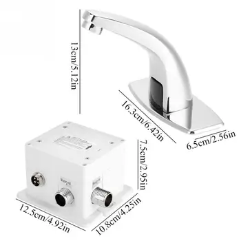 

2019 Three-way Switch Copper Alloy Electronic Automatic Sensor Touchless Sink Hands-Free Hot & Cold Faucet Motion Activated