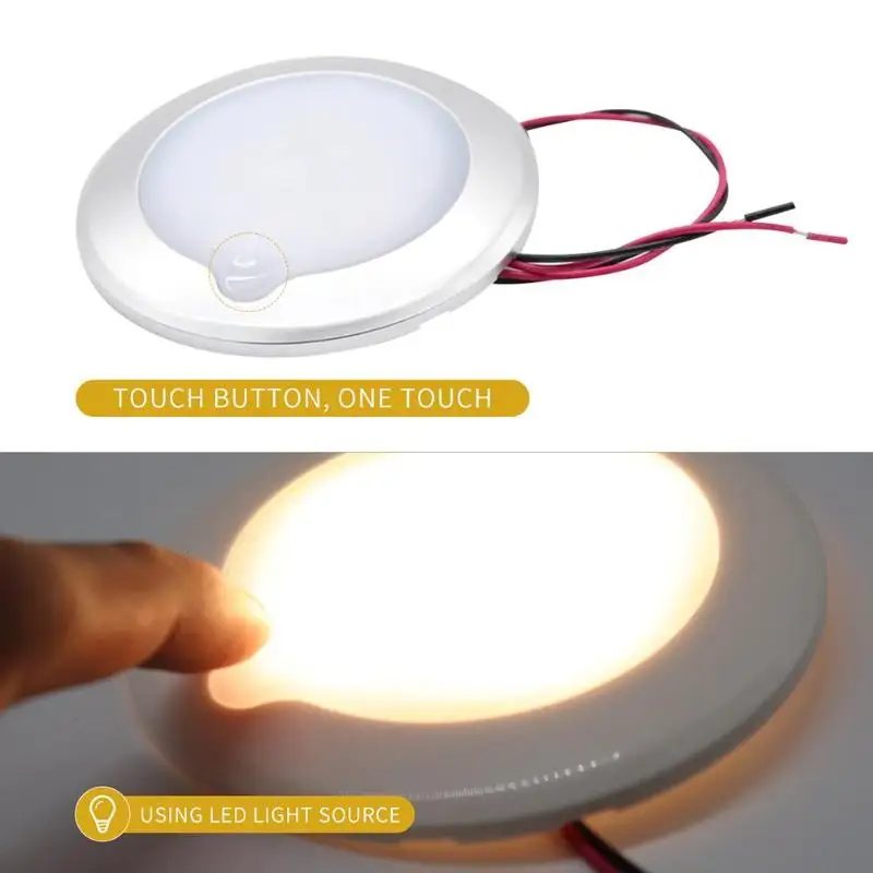 Vodool 12v Led Car Interior Lighting Lamp 2 4w 3000k Touch