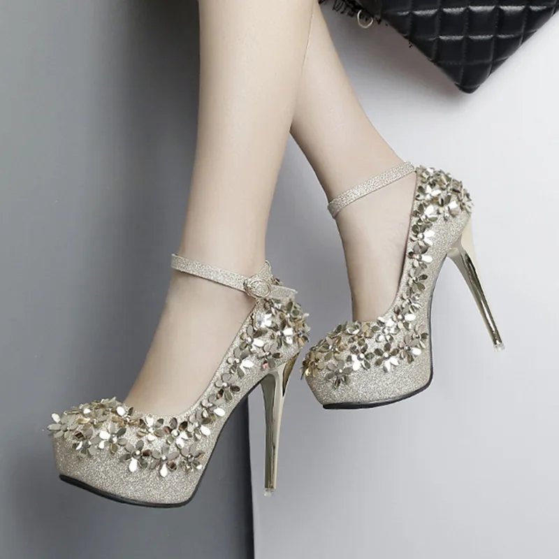

Moraima Snc 2019 New Design 12cm Heels Round Toe Solid Silver Gold Woman Summer Single Shoes Thin Heels Stilettos Fashion Pumps