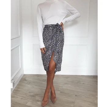 

New Elegant Women Ladies Sexy Summer High Waist Skirts Beachwear 2019 Fashion Leopard Beach Casual Skirts Hot
