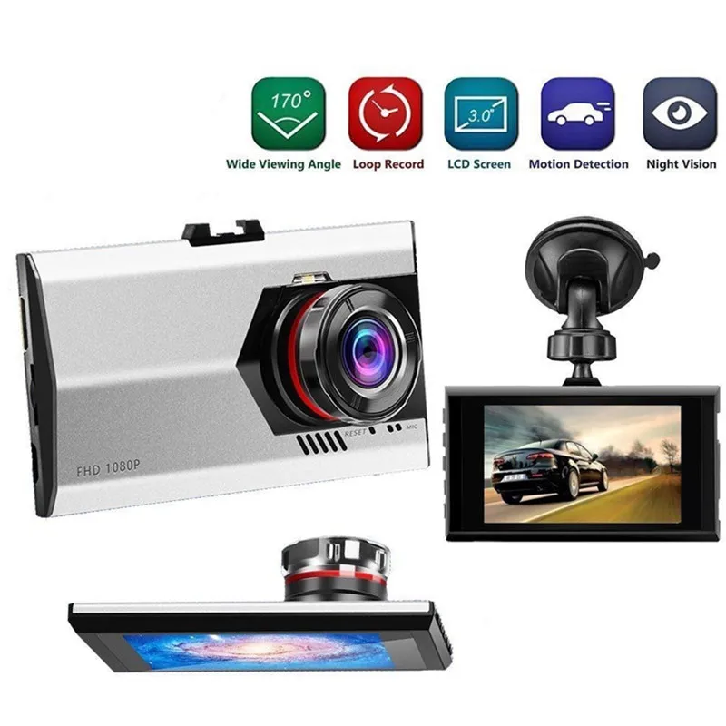CARSUN " Full HD Автомобильный видеорегистратор для фотосъемки, Автомобильный видеорегистратор, портативная автомобильная камера, ультратонкая камера для вождения