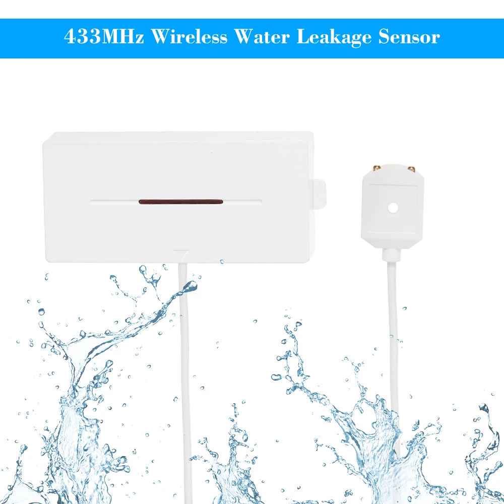 

eWeLink 433MHz Wireless Water Leakage Sensor Water Leaks Intrusion Detector Alert Water Level Overflow Alarm for Home Security