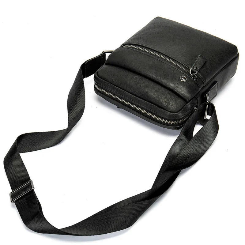 

Hot Sale Genuine Leather Men Messenger Bags Small High Quality Mens Shoulder Bags Luxury Designer Causal Crossbody Bags For Men