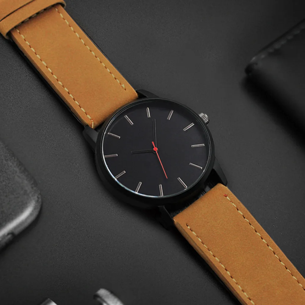 

Luxury Brand Mens Watches Military Sports Simple Male Quartz Watch Casual Leather Wristwatch Men Clock Relogio Masculino