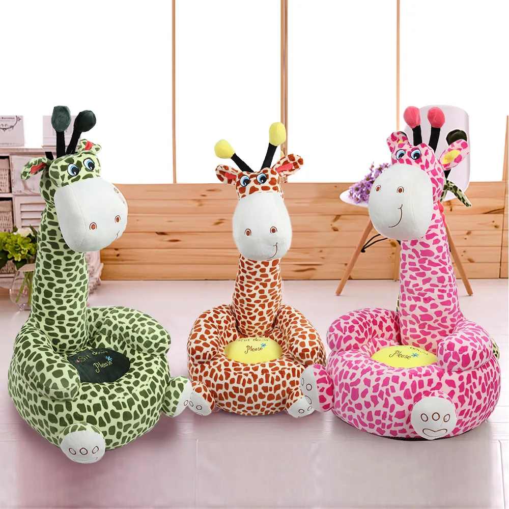 

Cartoon Giraffe Children Chair Lovely Giraffe Shape Small Seat Nest Chair Plush Toy Soft Plush Material With PP Cotton Filling