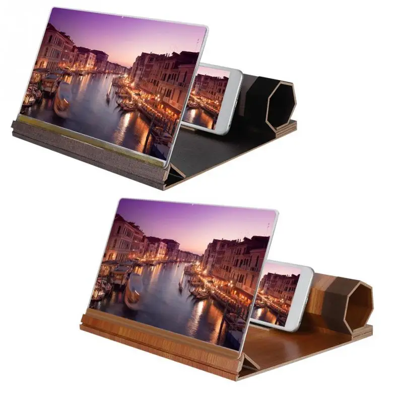 

Universal 12inch Phone Screen Amplifier No Eyes Fatigue 2-4 Times Zooming Screen Phone Video Amplifier Stand Holder